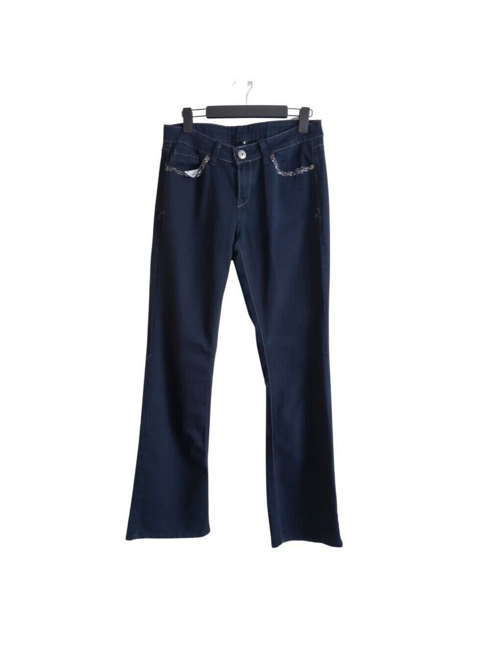 Jordache Women's Blue Denim Low-Rise Straight Leg Bootcut Jeans Size 8